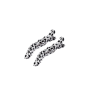 Darby Clips (Set of 2) Wavy West - Black Cow Print
