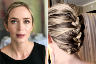 How-To: Emily Blunt’s French Braid Bun