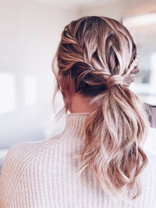 Emily VanCamp’s Double Braid Pony