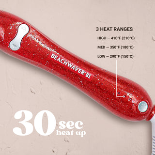 LIMITED STOCK! Beachwaver B1 - Red Glitter