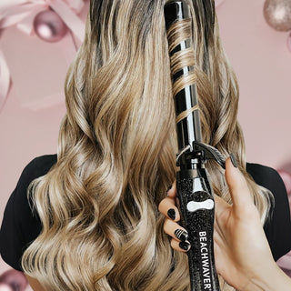 Holiday Beachwaver Glitter 1-Inch Rotating Ceramic