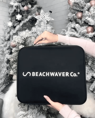 Gif of the Beachwaver Blowdryer and all of its attachments