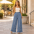 Free Spirit Tiered Chambray Palazzo Pants