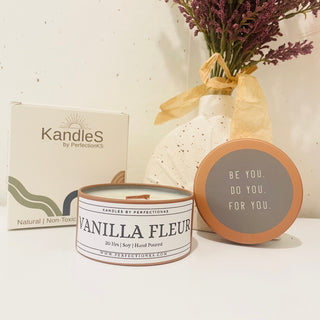 Vanilla Fleur Luxury Candle | Eco-Friendly Clean-Burning Wooden Wick Candle