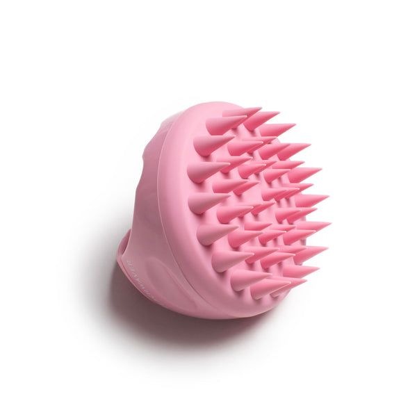 Image of Pink Large Root Therapy Scalp Massager from the front showing the massaging spikes.