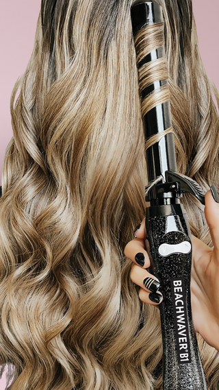 Holiday Beachwaver Glitter 1-Inch Rotating Ceramic