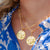 Beach Tag Charm Necklace – 18k Gold Plated