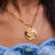 Beach Tag Charm Necklace – Silver - Paper Clip Chain