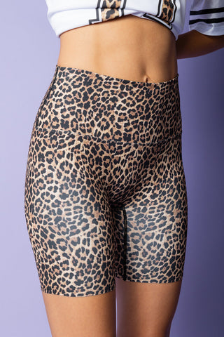 WKND Leopard Biker Shorts