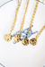 Mini Beach Tag Charm Necklace – 18k Gold Plated