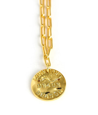 Mini Beach Tag Charm Necklace – 18k Gold Plated