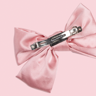Silky Oversized Bow - Rose Pink