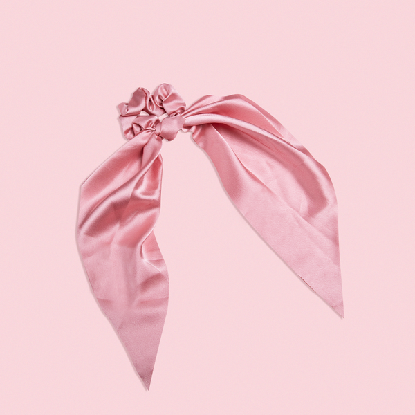 Image of silky rose pink hair scarf 