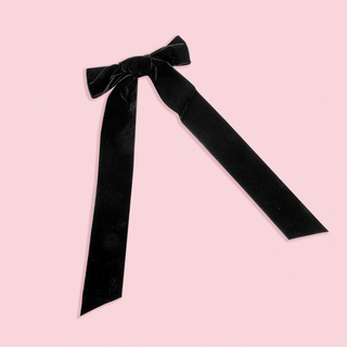 image of Large Black Velvet Bow
