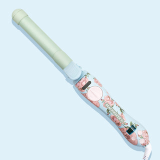 image of pale green and blue, with a pink floral pattern, Beachwaver S1.25.